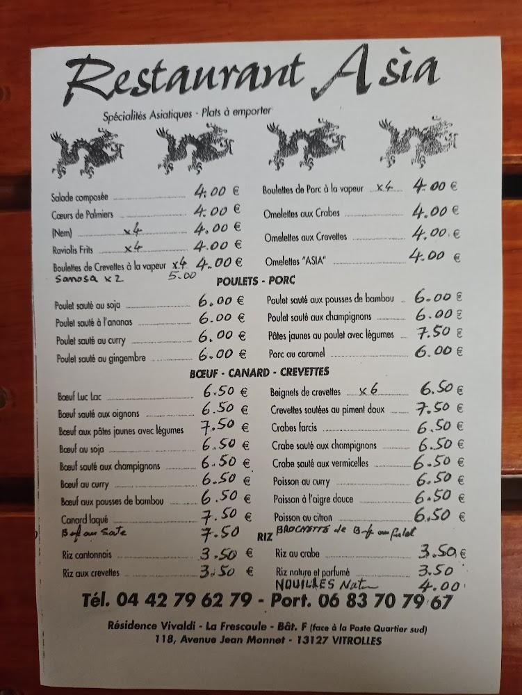 Restaurant Asia - Menu Image 2